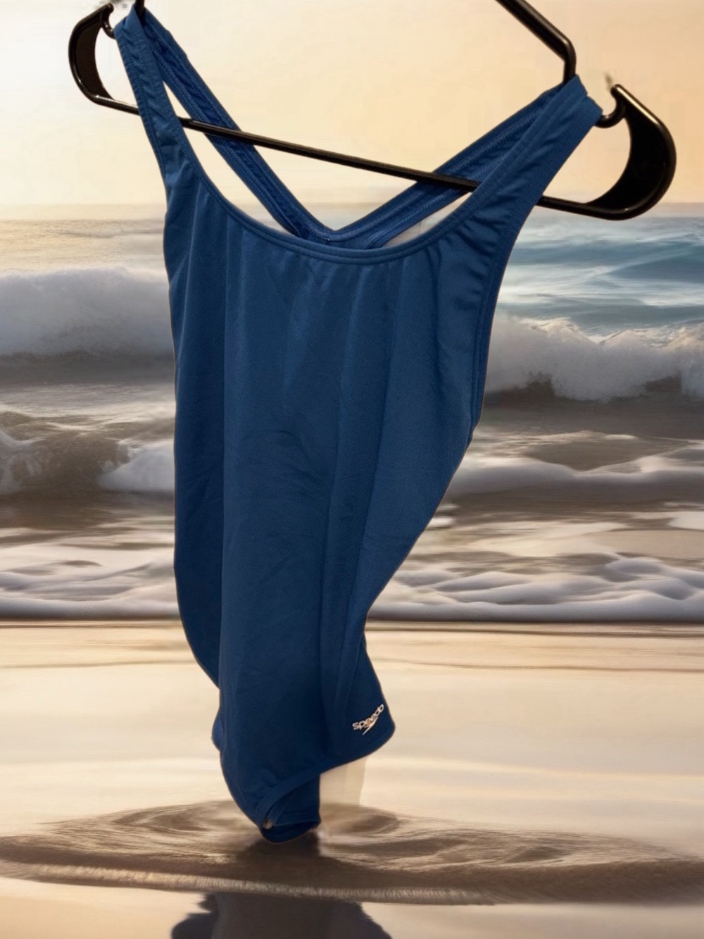 Speedo Deep Blue Cross-Back One-Piece Swim Suit